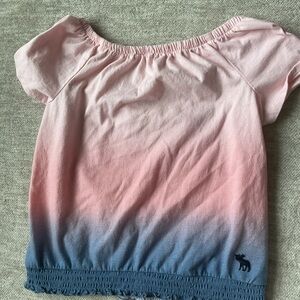 Abercrombie Kids Pink and Blue Ombre Tee